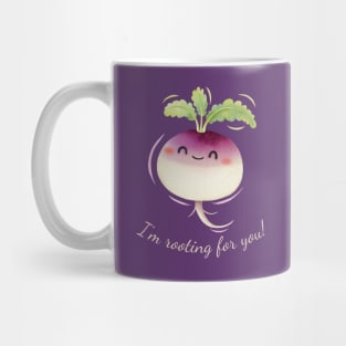 I'm Rooting For You Cute Watercolor Turnip Mug